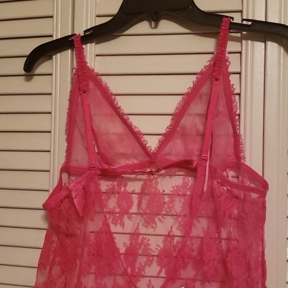 ❤️Nwt Victoria's secret large pink lingerie c thru - Picture 5 of 7